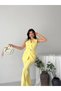 Women's Gold Buttoned Belted Vest Fabric Trousers Set - 3