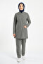Technical Services Class Staff Uniform Lycra Hijab Scrubs Set Neutral Gray New Regulation