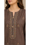 Mocha Meadow Embroidered 3 Piece Suit - 2