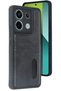 Ilkeshop New Redmi Note 13 Pro 4g Case Sara Leather Case with Business Card Holder (175828) - Black