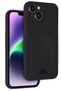 Ilkeshop New iPhone 14 Case Kelvin Silicone with Business Card Holder (192155) - Black