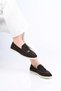Laceless Tassel Detailed Rubber Sole Genuine Leather Loafer 343-166-034 Women's Shoes - 2