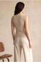 Women's Slim Fit Crew Neck Polyester / Elastane Sleeveless Beige Patterned T-Shirt Uliana - 5