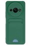 Ilkeshop New Redmi A3 4g Case Kelvin Silicone with Business Card Holder - (204142) Dark Green