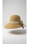 Women's Camel Ribbon Detailed Straw Sun Hat L Cloche Model Suitable for Daily and Beach Use