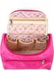 Travel Toiletry Organizer Bag, 3 Pocket inside, Lined Interior (Pink)
