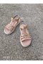Genuine Leather Orthopedic Sole Velcro Girls' Sandals Beige