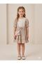 Girl's Daisy Patterned Summer Breathable Lined Dress with Bag - 2