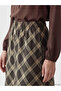 Plaid Skirt with Elastic Waist - 3
