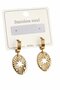 316l steel gold color pole star processing women's earrings