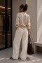 100% Cotton Muslin Fabric Wide Leg Women's Trousers My3535 - 3