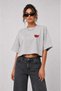 Women's Premium Boxy Fit Crop Basic Oversize T-Shirt