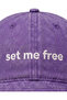 قبعة مطرزة قابلة للغسل بعبارة ''set me free'' / جيب بيسبول مطرز قابل للغسل بعبارة ''set me free'' - 3
