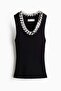 Chain-detail ribbed vest top - 6