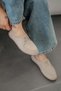 Wella Women's Lace-Up Genuine Suede Loafer Shoes Beige - 3