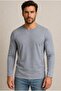 Men's Gray Melange Cotton Lycra Single Jersey Long Sleeve T-Shirt-D240