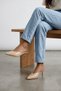 Kless Beige Patent Leather Women's Heeled Shoes - 2