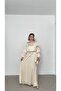 Shiny Fabric Ruffle Sleeve Dress - 3