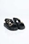 Laceless Buckle Poly Sole Genuine Leather Open Back Sandals 341-1119 Women's Sandals - 6