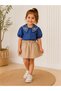 Girl's Embroidery Detailed Shirt and Skirt Set