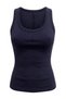 Navy Blue Color Crew Neck Flexible Viscose Undershirt - 2