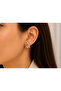 Zircon stone star detailed steel earrings