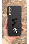 Samsung Galaxy A25 Compatible Heart Panda Patterned Silicone Shock Absorbing Classic Protective Rubber Case - 2