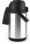 Airpot Flask with Pump 3.5L Stainless Steel Vacuum Insulated Thermal Flask (TSA35C Silver)