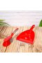Dustpan with Brush, Red/Grey - 2
