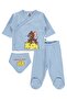 Cheese Day Printed Bodysuit Sets - Blue