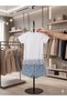 Girl's Bohemian Style Eye Print T-Shirt with Fringe Detail and Denim Shorts 2-Piece Set - 5