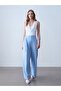 72282 Wide Leg Pants with Pen Detail - Blue - 5