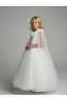 Girl's Princess Model Evening Dress with Sleeve Detail - 4
