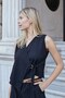 Women's Linen Look Double Breasted Sleeveless D Buckle Vest Blouse-Black - 4
