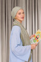 Women's Hijab Shawl Natural Fiber Jacquard Luxury Shawl - 5