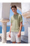 Giyçık Storeden Khaki Polo Collar Textured Boys' T-Shirt - 5