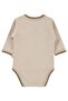 Sitting Sweet Bear Printed 1-9 Months Snap-On Badi - Elephant Tooth - 3