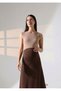 Women's Brown Diver Maternity Skirt Adjustable Waist Casual & Stylish Design - 4