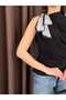 Transparent Blouse with Shoulder Scarf Tie - 2