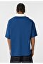 Polo collar oversize printed t-shirt - 5