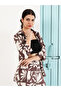 Brown Graphic Print Shirt with 3/4 Sleeves - 5