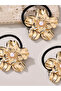 Pack of 3 - Golden Flower Hair Tie - 4