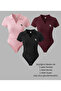 Polo Collar Ribbed Lycra Premium Bodysuit