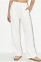 Women's White Comfortable Flexible Modal Top and Bottom Set 6126 60283949 - 4