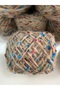 Hand Knitting Yarn Moher Multi-Colored Butterfly Design Visual Net 700Gr - 4