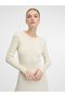 Rochie midi crem - 3