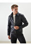 Esvab • Modern & Distinctive Slim Fit Shirt Roba Collar Men's Leather Look Jacket