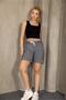 Women's Thin Striped Mini Shorts Comfortable Fit Waterway Fabric Casual Shorts - 7