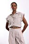 Mink Belted Shirt with Flap Pockets 6618 - 2