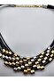 Zamak Metal (0 Nickel) Plated - Leather Necklace & Earrings Dual Set - 7